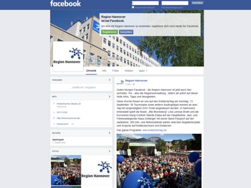 Vorschau auf die Webseite facebook.com/hannoverregion
