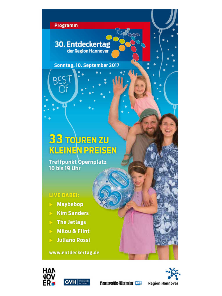 Vorschau auf das Programmheft 30. Entdeckertag Vorschau auf das Programmheft 30. Entdeckertag